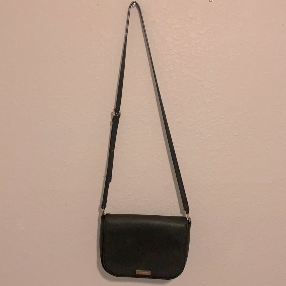 Kate Spade black leather crossbody bag